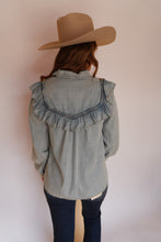 Load image into Gallery viewer, Everly Denim Ruffle Top
