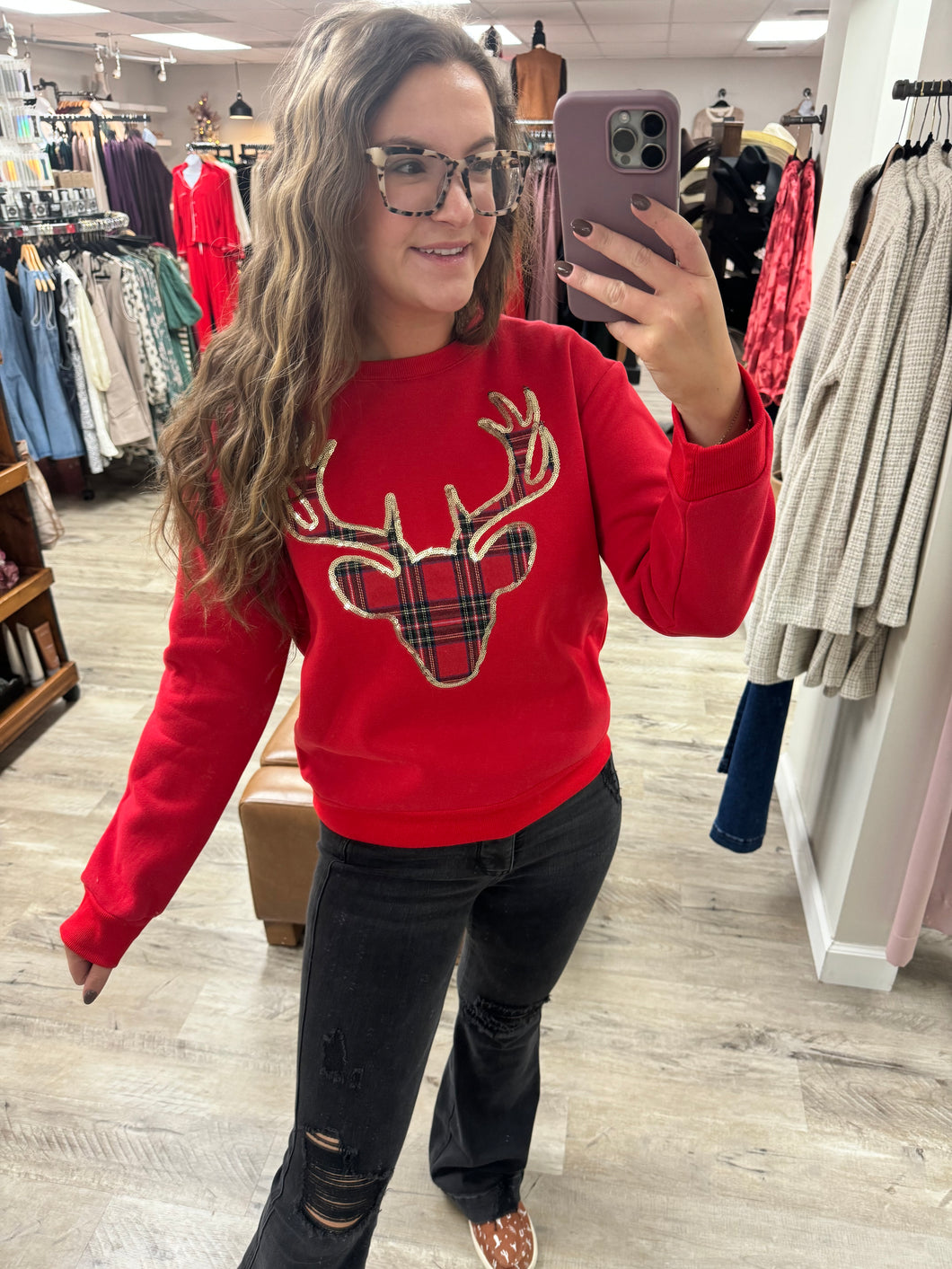 Brooke Reindeer Top