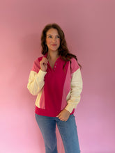 Load image into Gallery viewer, Peyton Pink Color Block Pullover