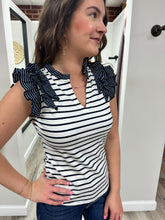 Load image into Gallery viewer, Mia Navy Stripe Top