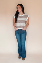 Load image into Gallery viewer, Shelby Mocha Shevron Knit Top