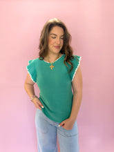 Load image into Gallery viewer, Skye Knit Blanket Stitch Top
