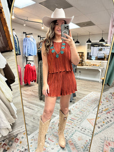 Skylar Rust Romper