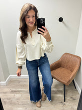 Load image into Gallery viewer, Rose Oatmeal Ribbed Top