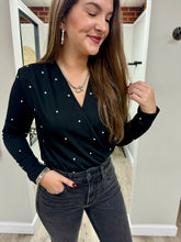 Load image into Gallery viewer, Kyla Black Studded Bodysuit
