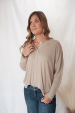 Load image into Gallery viewer, Henley Long Sleeve Top