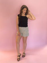 Load image into Gallery viewer, Payton Black Gold Trim Top