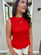 Load image into Gallery viewer, Loretta Red Top