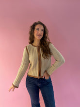 Load image into Gallery viewer, Cierra Beige Leather Trim Jacket