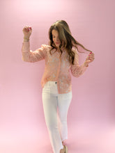 Load image into Gallery viewer, Lexy Pink Floral Sheer Top