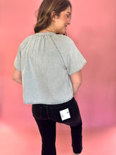 Load image into Gallery viewer, Carissa Denim Collar Blouse