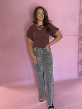 Load image into Gallery viewer, Leopard High Rise Wide Leg