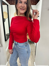 Load image into Gallery viewer, Madeline Red Bell Sleeve Top
