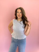 Load image into Gallery viewer, Miah Stripe Smocked Top