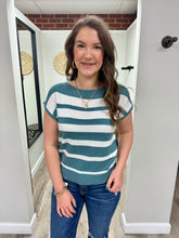 Load image into Gallery viewer, Blythe Teal Color Block Top