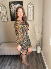 Load image into Gallery viewer, Ella Teal Floral Dress