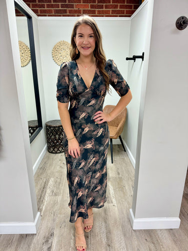 Courtney Black Floral Maxi Dress