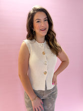Load image into Gallery viewer, Addie Natural Sweater Vest
