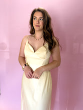 Load image into Gallery viewer, Tessa Yellow Satin Dress