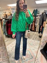 Load image into Gallery viewer, Christy Green Sequin Sweater
