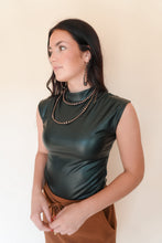 Load image into Gallery viewer, Hattie Pleather Bodysuit