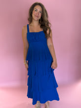 Load image into Gallery viewer, Kayla Royal Blue Tiered Dress