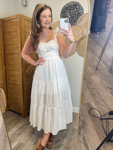 Load image into Gallery viewer, April White Maxi Dress