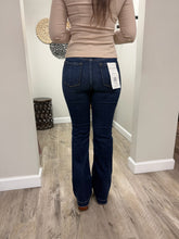 Load image into Gallery viewer, Dark Wash Mid Rise TC Flare Jeans