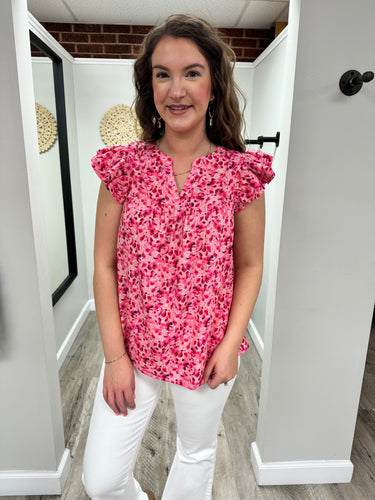 Manda Fuchsia Floral Top