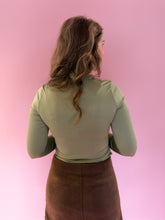 Load image into Gallery viewer, Melody Olive Cross Over Top