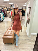 Load image into Gallery viewer, Mary Button Down Mini Dress