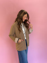Load image into Gallery viewer, Lydia Tan Stripe Linned Blazer