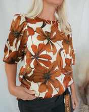 Load image into Gallery viewer, Erika Rust Floral Top