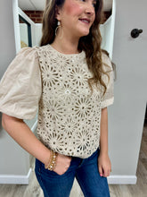 Load image into Gallery viewer, Finley Oatmeal Crochet Top