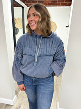 Load image into Gallery viewer, Adele Washed Blue Hoodie