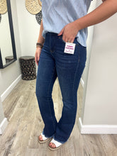 Load image into Gallery viewer, Mid Rise Raw Hem Flare Jeans