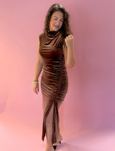 Load image into Gallery viewer, Mia Ruched Velvet Maxi Dress