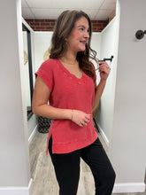 Load image into Gallery viewer, Layla Waffle Mineral Wash Tee