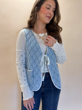 Load image into Gallery viewer, Quincey Denim Quilted Vest