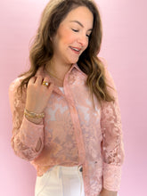 Load image into Gallery viewer, Lexy Pink Floral Sheer Top