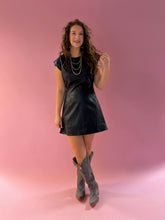 Load image into Gallery viewer, Megan Black Pleather Dress