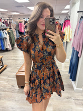 Load image into Gallery viewer, Mallory Navy Floral Dress