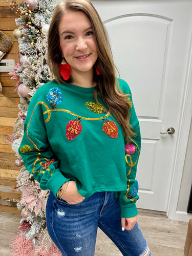 Bella Christmas Embroidered Crewneck