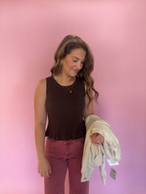 Load image into Gallery viewer, Ava Espresso Rib Knit Tank