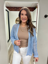 Load image into Gallery viewer, Fae Blue Knitted Cardigan