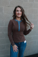 Load image into Gallery viewer, Amy Striped Two Tone Top