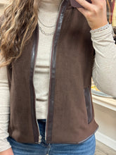 Load image into Gallery viewer, Taralyn Fleece Chocolate Vest