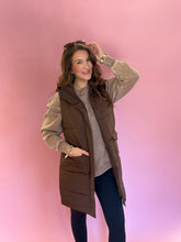 Load image into Gallery viewer, Zoey Longline Puffer Vest