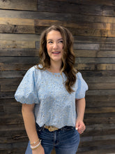 Load image into Gallery viewer, Carly Eyelet Bubble Top