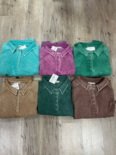 Load image into Gallery viewer, Kierra Mineral Wash Button Pullover